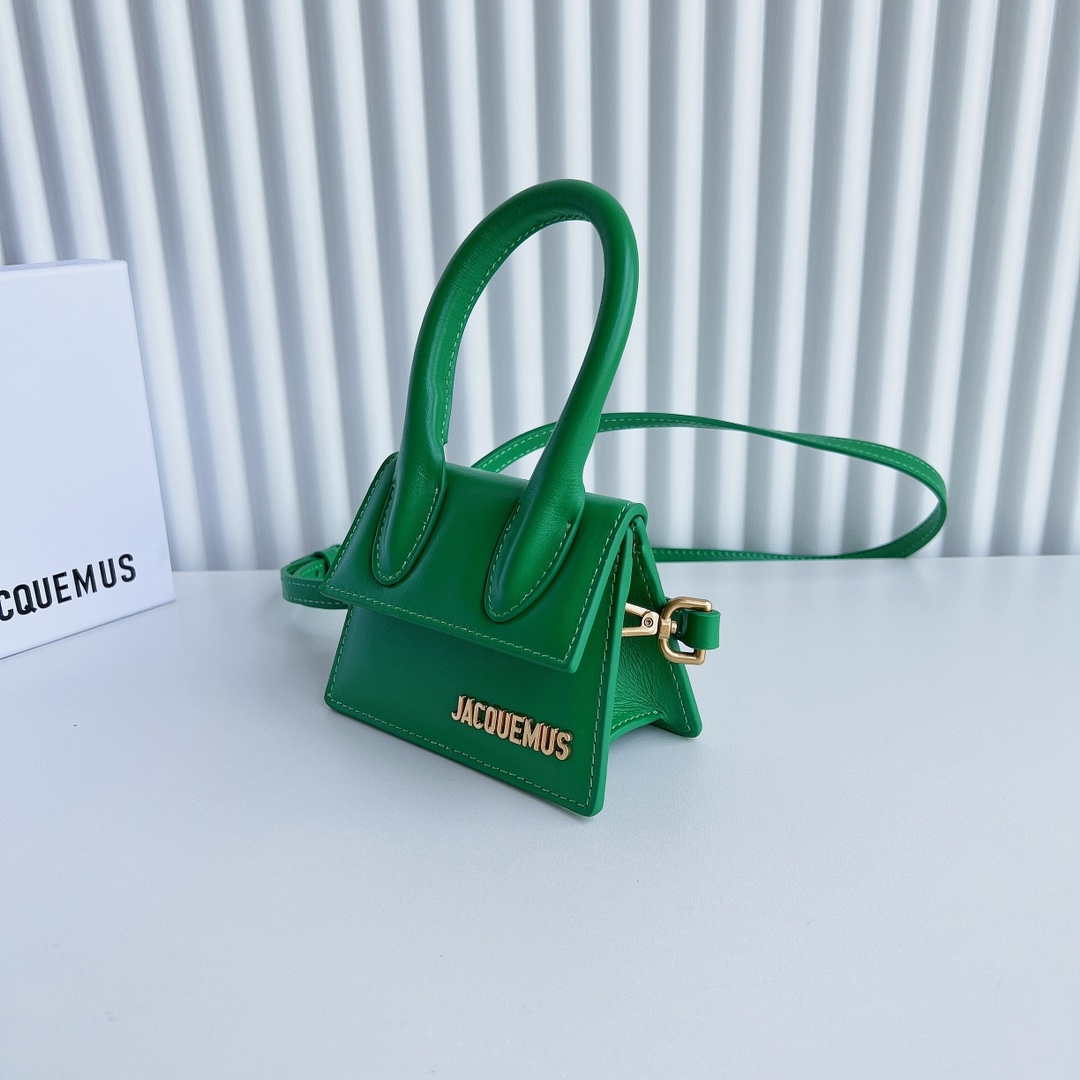 Jacquemus 213BA001 Le Chiquito Signature leather mini handbag Green