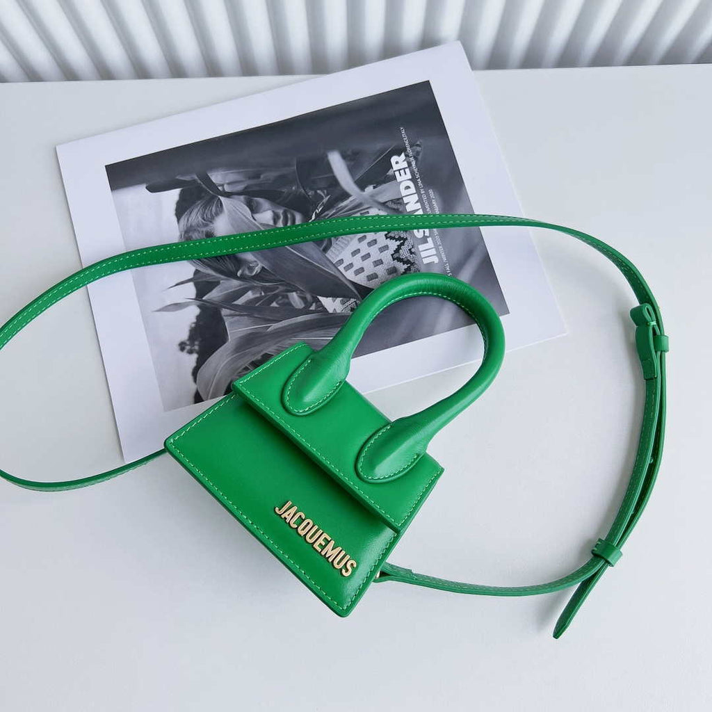 Jacquemus 213BA001 Le Chiquito Signature leather mini handbag Green