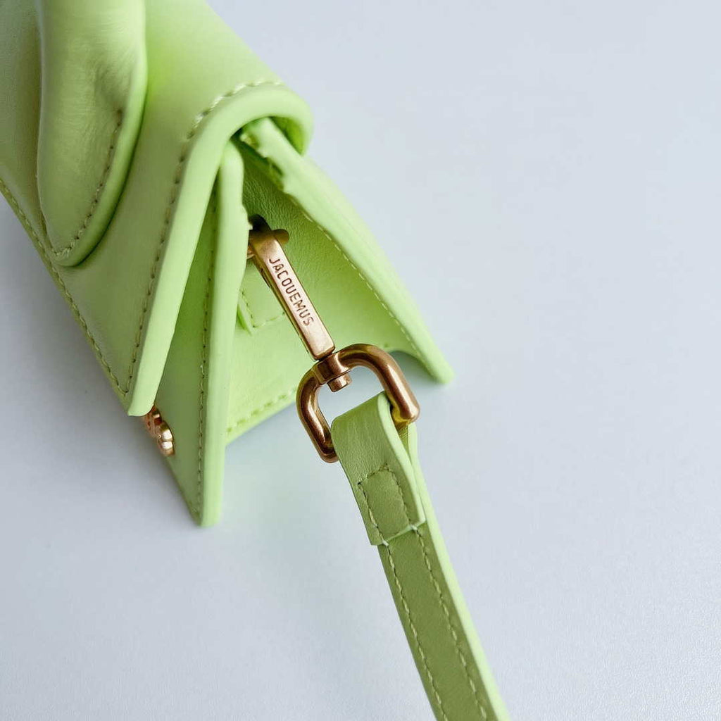 Jacquemus 213BA001 Le Chiquito Signature leather mini handbag Lemon Green