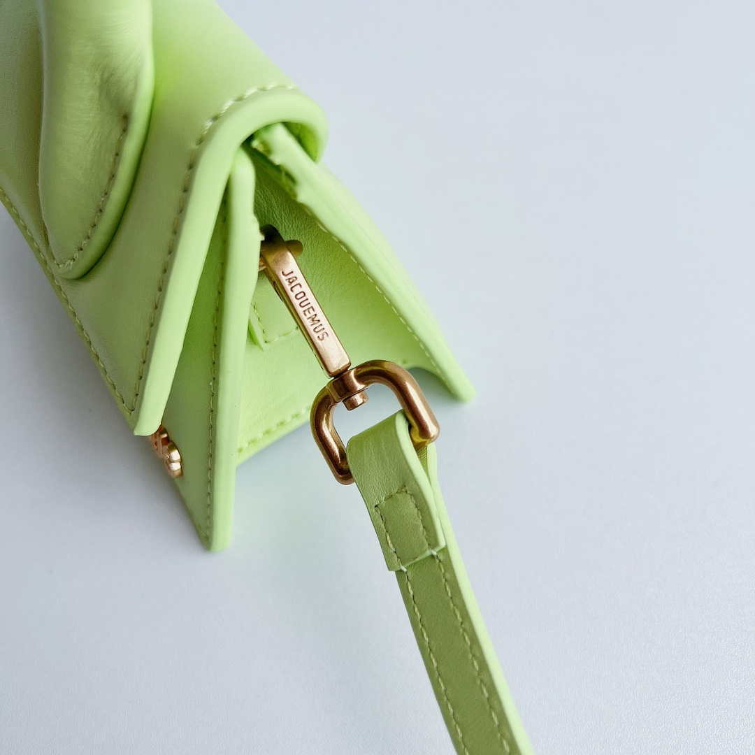 Jacquemus 213BA001 Le Chiquito Signature leather mini handbag Lemon Green