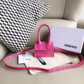 Jacquemus 213BA001 Le Chiquito Signature crocodile leather mini handbag Pink - Default Title - View 1