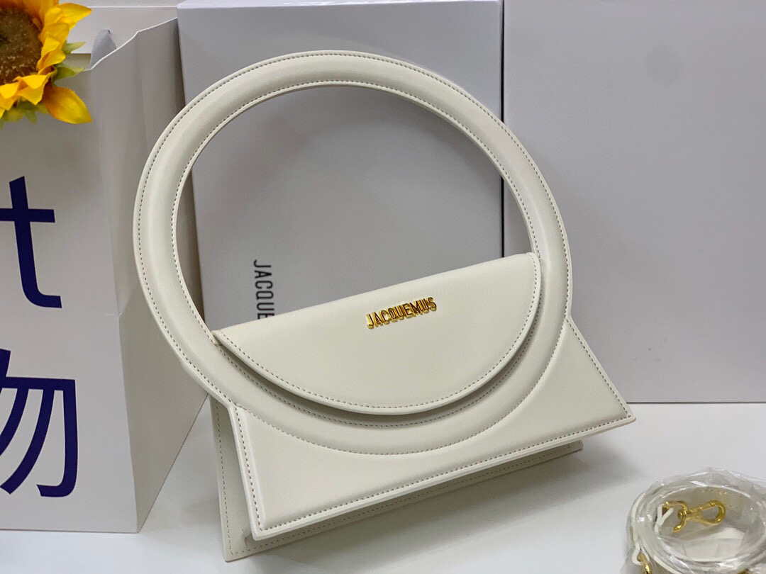 Jacquemus 213BA003 Le sac Rond Circle purse Beige