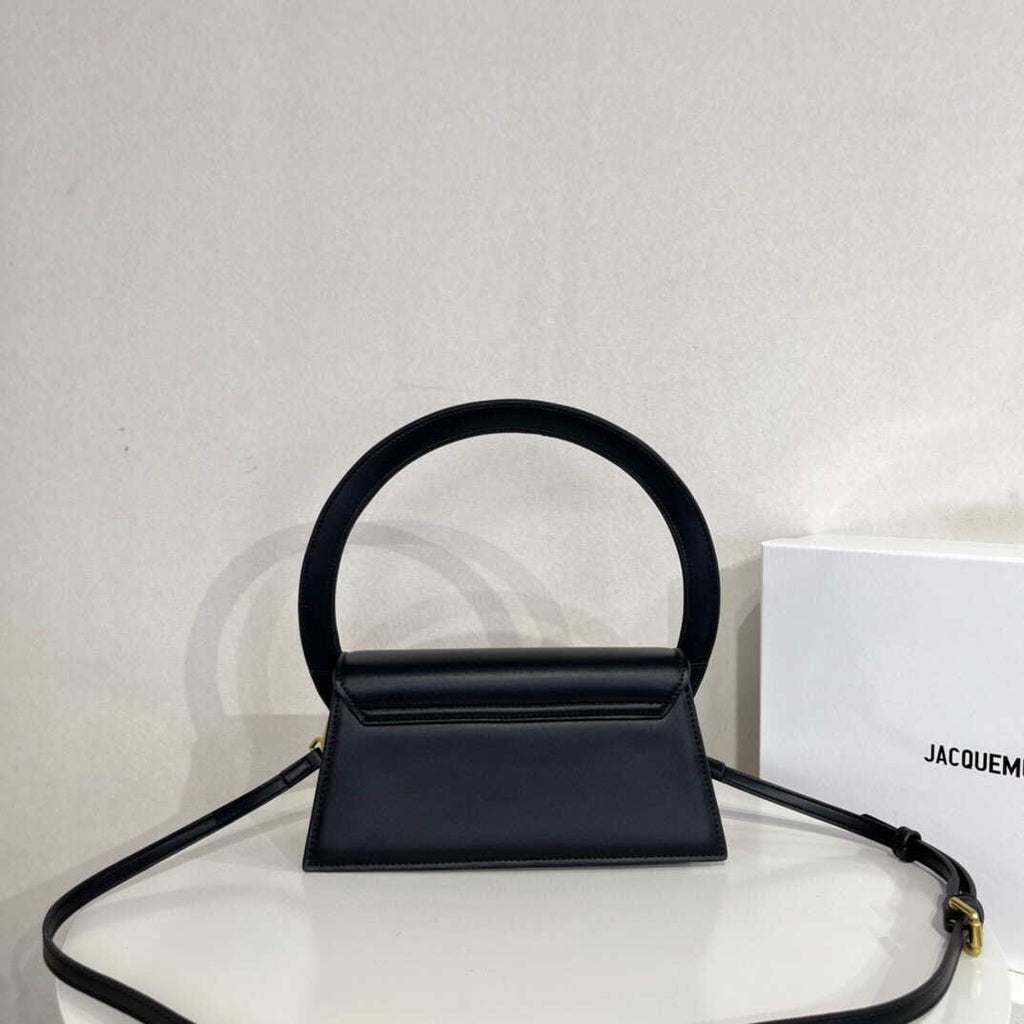 Jacquemus 213BA003 Le sac Rond Circle purse Black