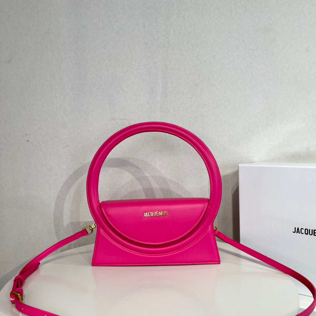 Jacquemus 213BA003 Le sac Rond Circle purse Rose Red - Default Title - View 1