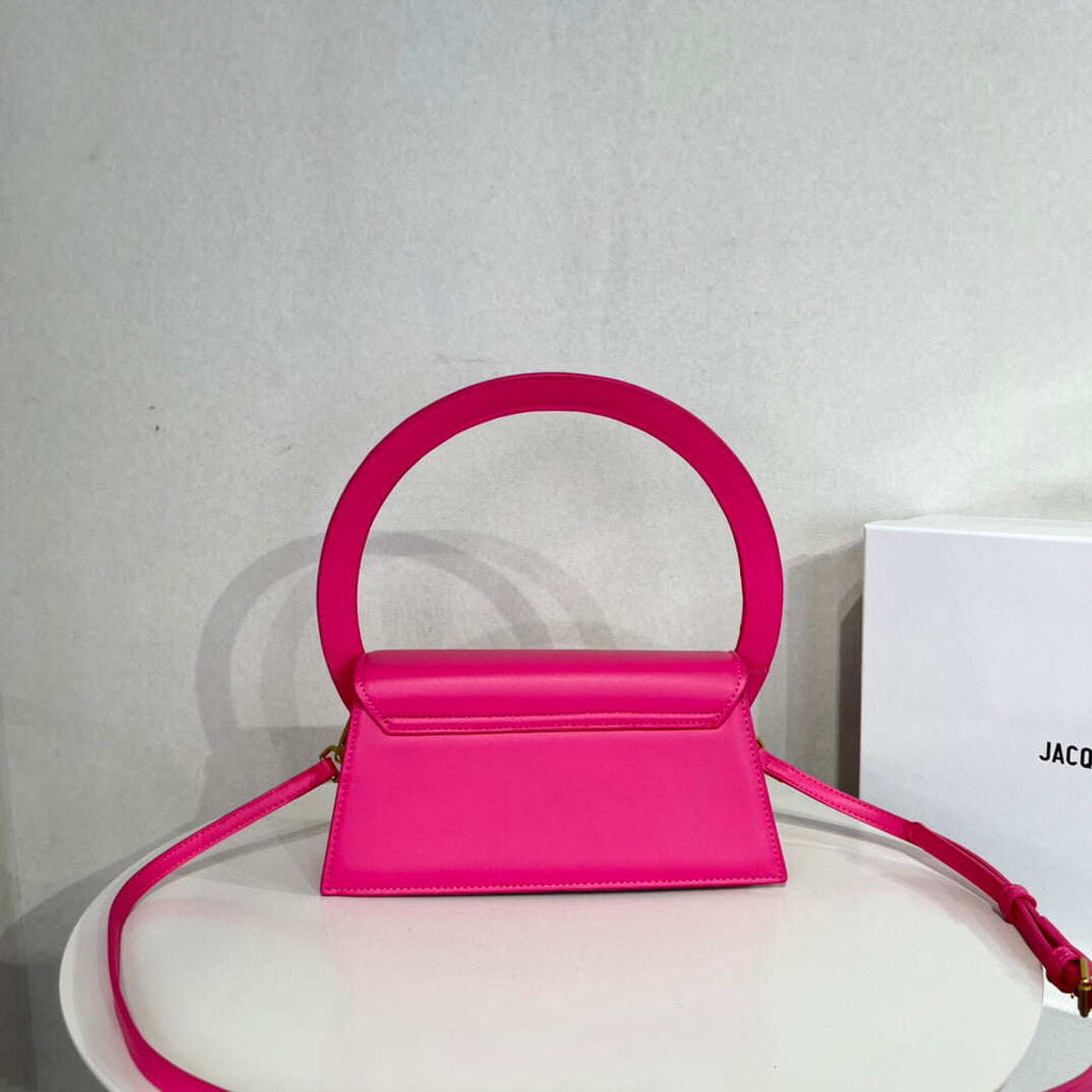Jacquemus 213BA003 Le sac Rond Circle purse Rose Red