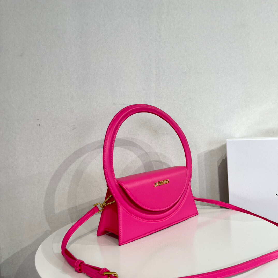 Jacquemus 213BA003 Le sac Rond Circle purse Rose Red