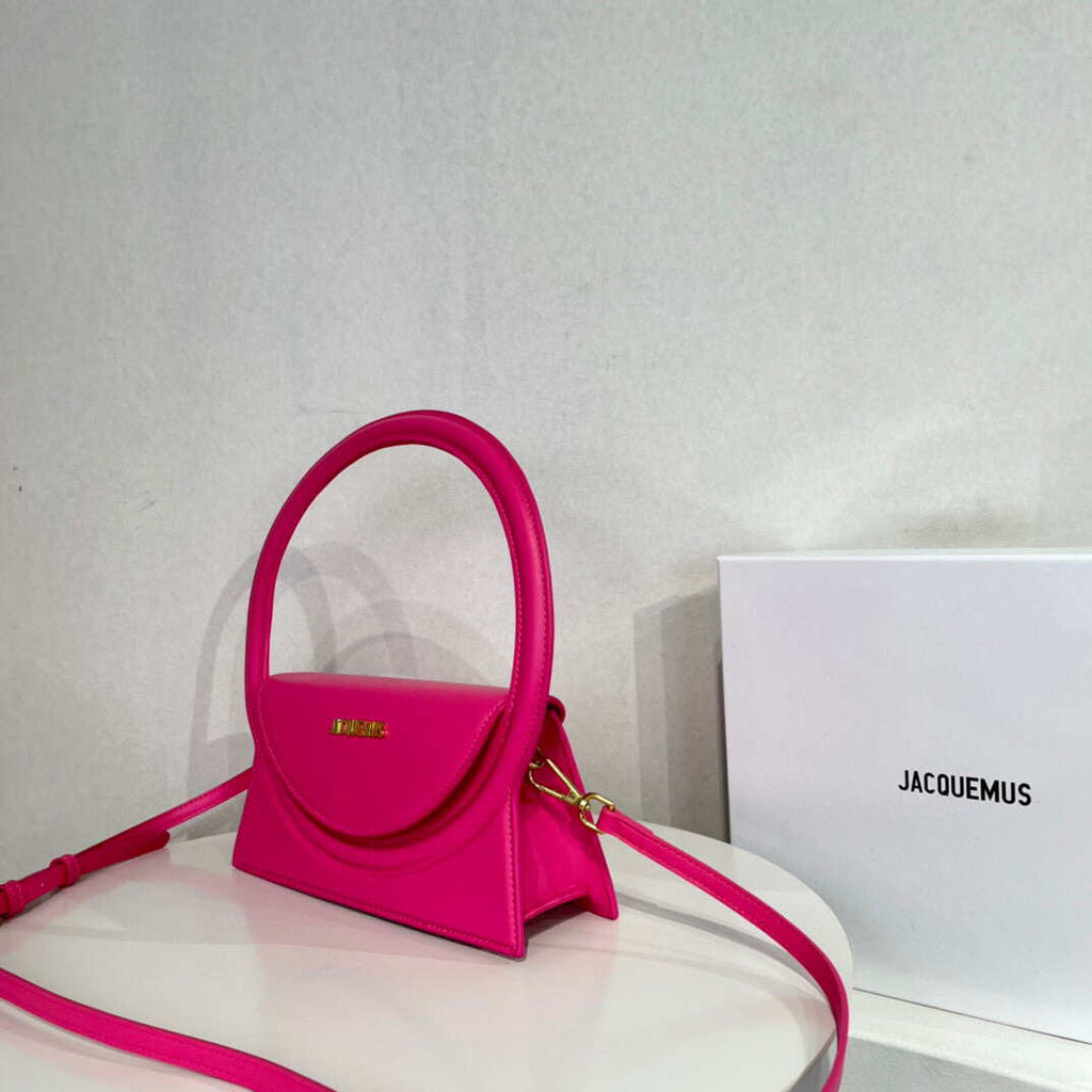 Jacquemus 213BA003 Le sac Rond Circle purse Rose Red