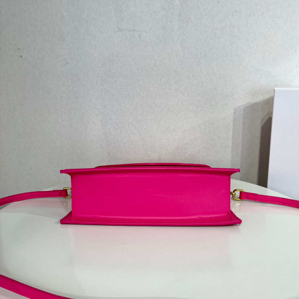 Jacquemus 213BA003 Le sac Rond Circle purse Rose Red