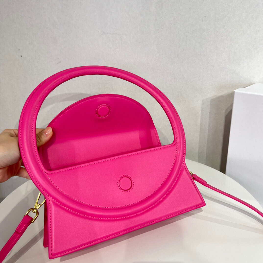 Jacquemus 213BA003 Le sac Rond Circle purse Rose Red