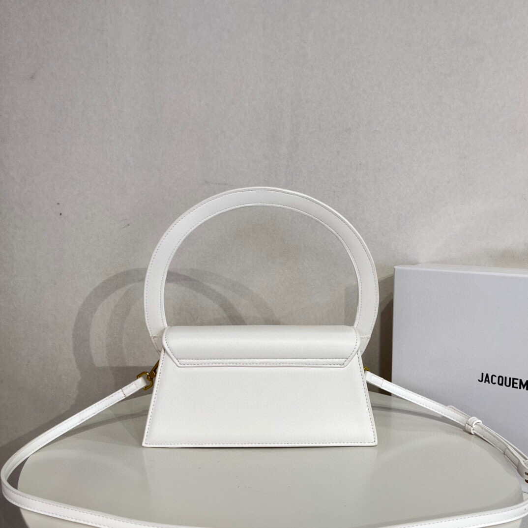 Jacquemus 213BA003 Le sac Rond Circle purse White