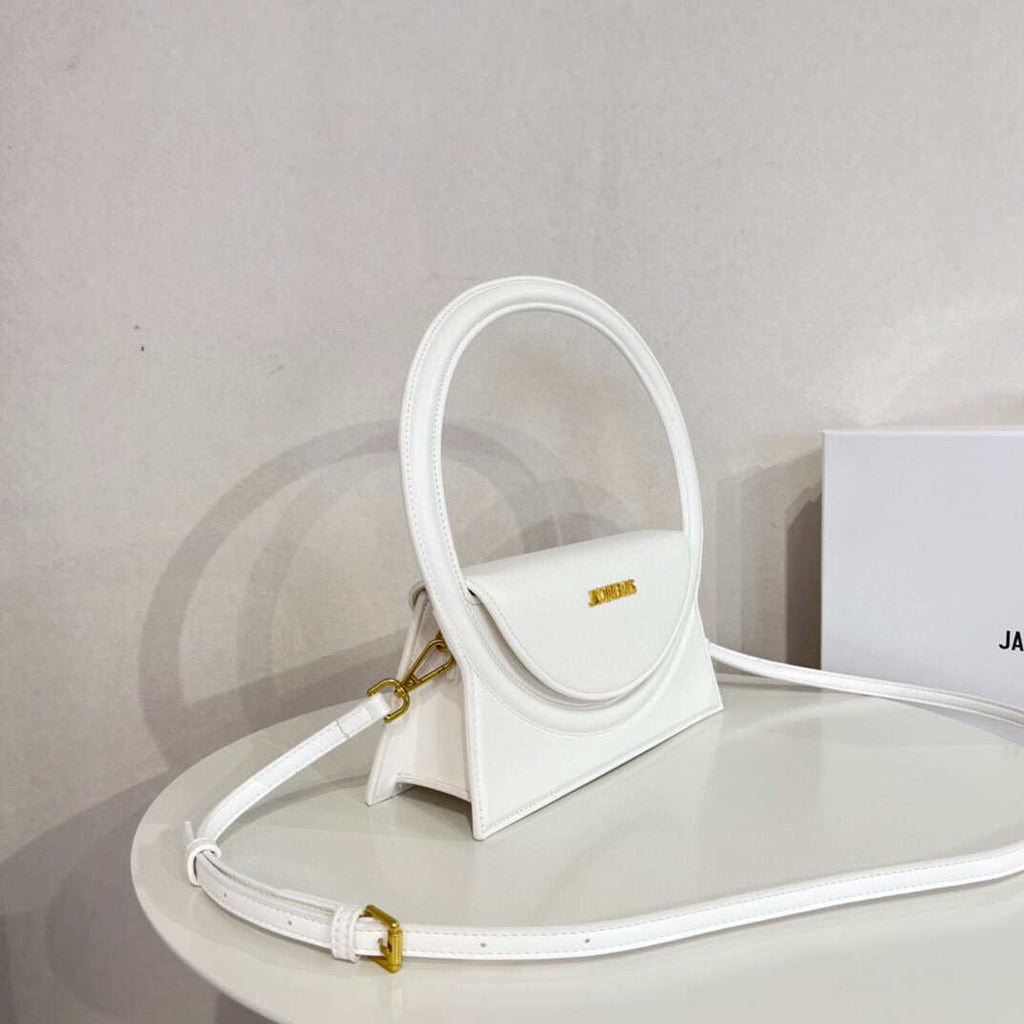 Jacquemus 213BA003 Le sac Rond Circle purse White