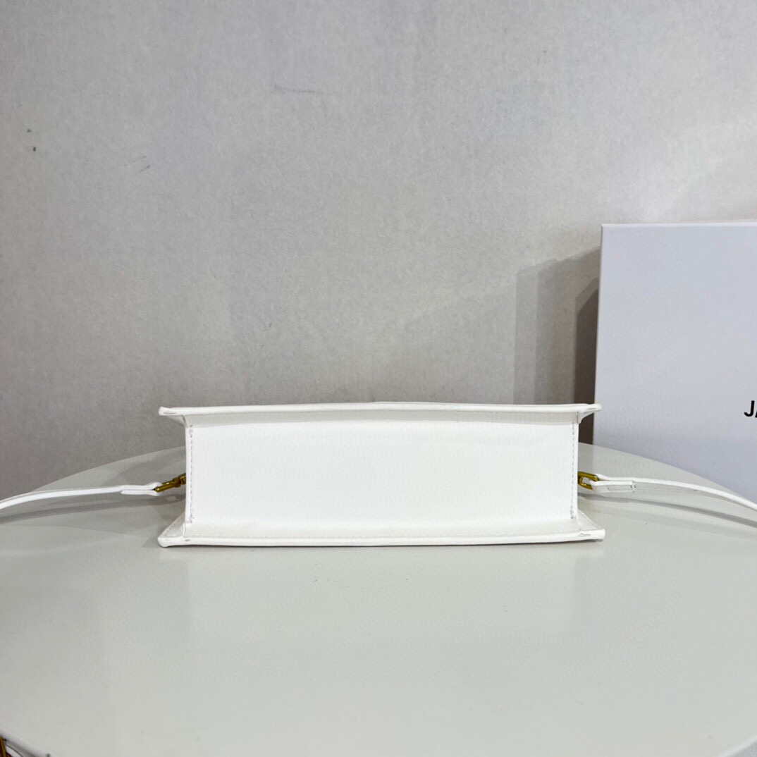 Jacquemus 213BA003 Le sac Rond Circle purse White