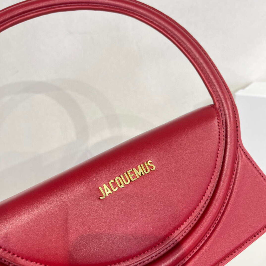 Jacquemus 213BA003 Le sac Rond Circle purse Wine Red