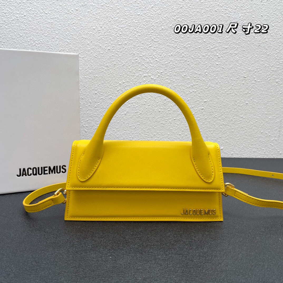 Jacquemus Le Chiquito long 213BA004 Yellow Long signature handbag - Default Title - View 1