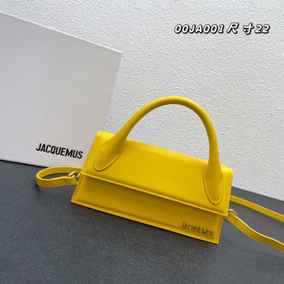 Jacquemus Le Chiquito long 213BA004 Yellow Long signature handbag
