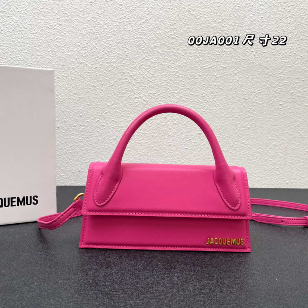 Jacquemus Le Chiquito long 213BA004 Long signature handbag Rose Red - Default Title - View 1