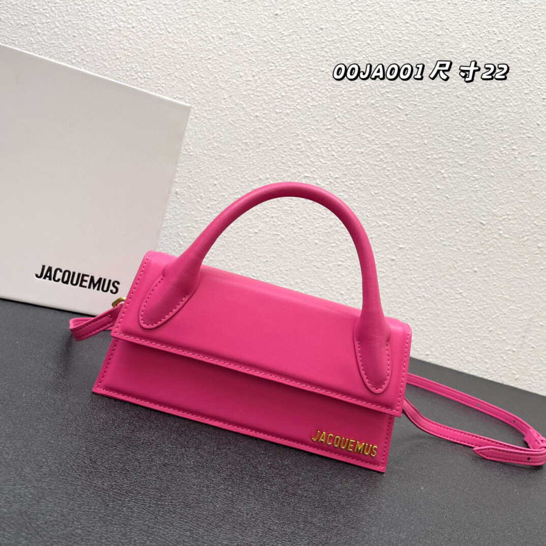 Jacquemus Le Chiquito long 213BA004 Long signature handbag Rose Red