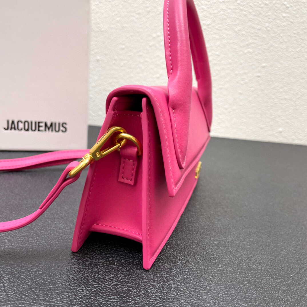Jacquemus Le Chiquito long 213BA004 Long signature handbag Rose Red