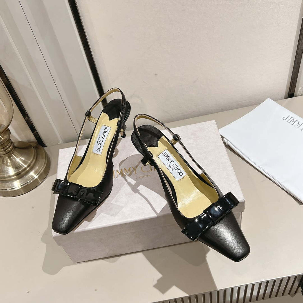 Jimmy Choo 24S ADALEE Bowknot Sling Back Sandals 65mm J10092
