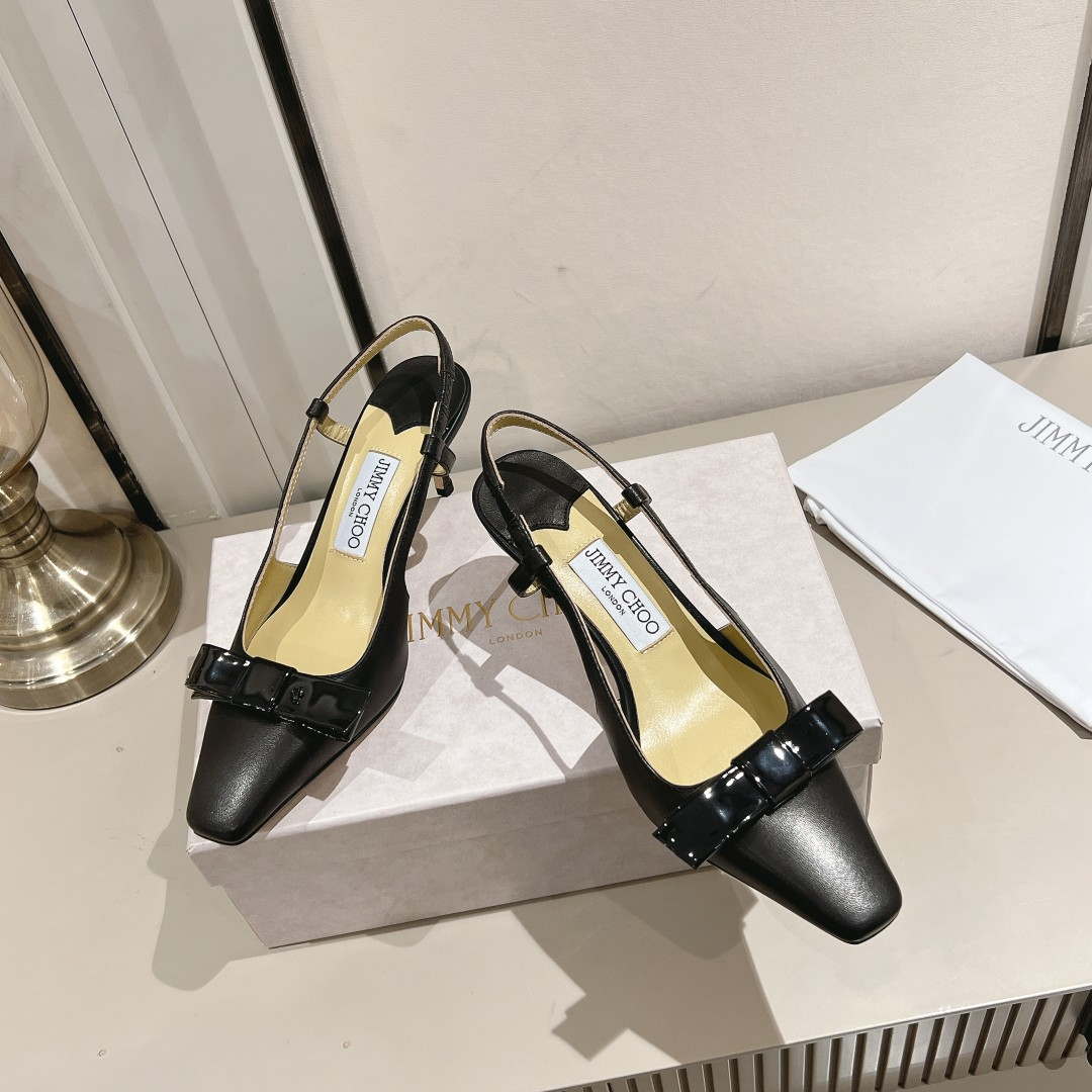 Jimmy Choo 24S ADALEE Bowknot Sling Back Sandals 65mm J10092