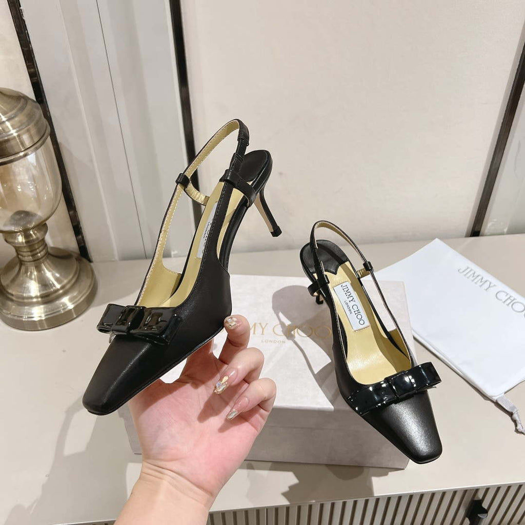 Jimmy Choo 24S ADALEE Bowknot Sling Back Sandals 65mm J10092