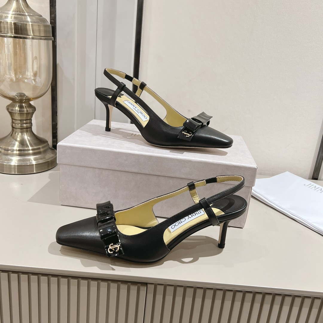 Jimmy Choo 24S ADALEE Bowknot Sling Back Sandals 65mm J10092