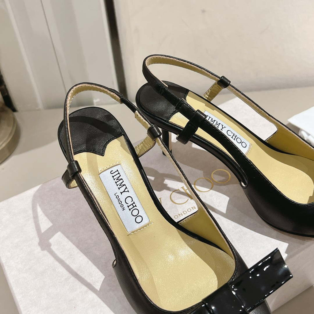 Jimmy Choo 24S ADALEE Bowknot Sling Back Sandals 65mm J10092