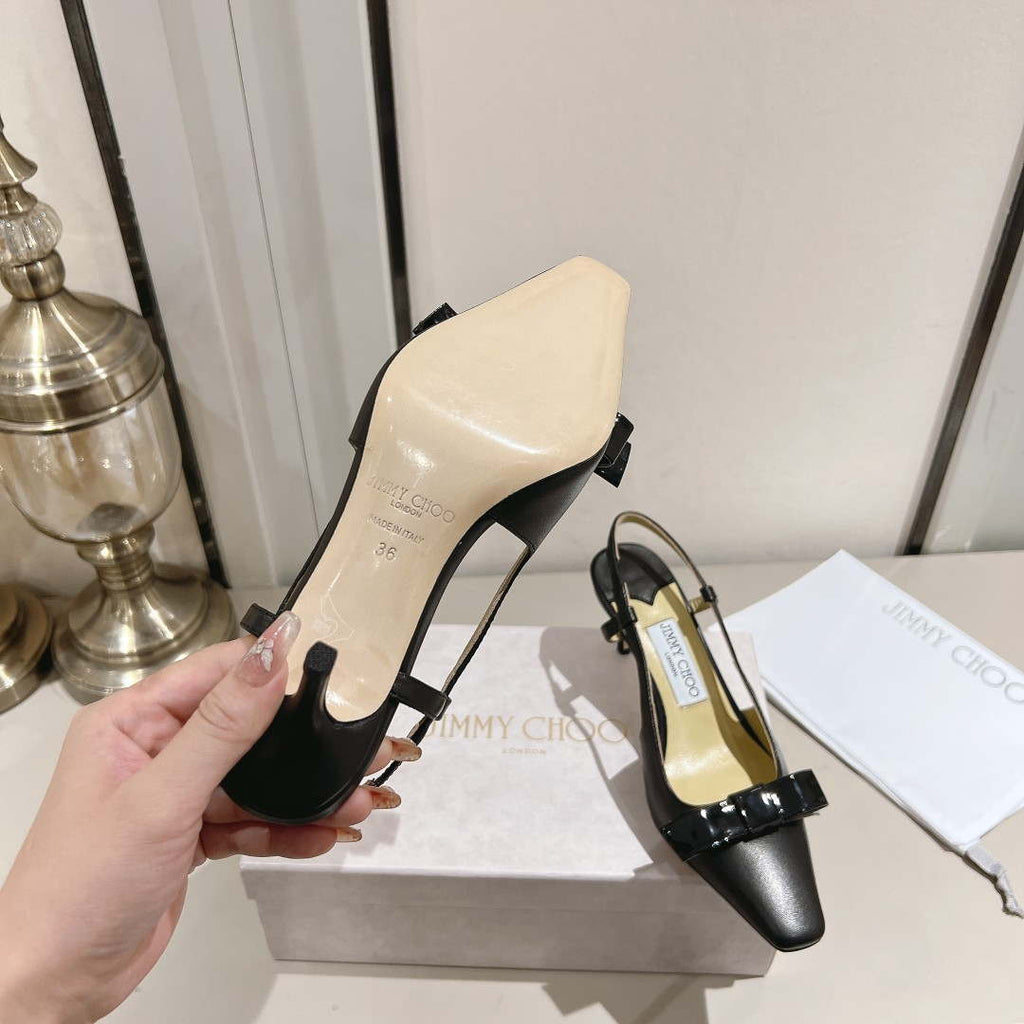 Jimmy Choo 24S ADALEE Bowknot Sling Back Sandals 65mm J10092
