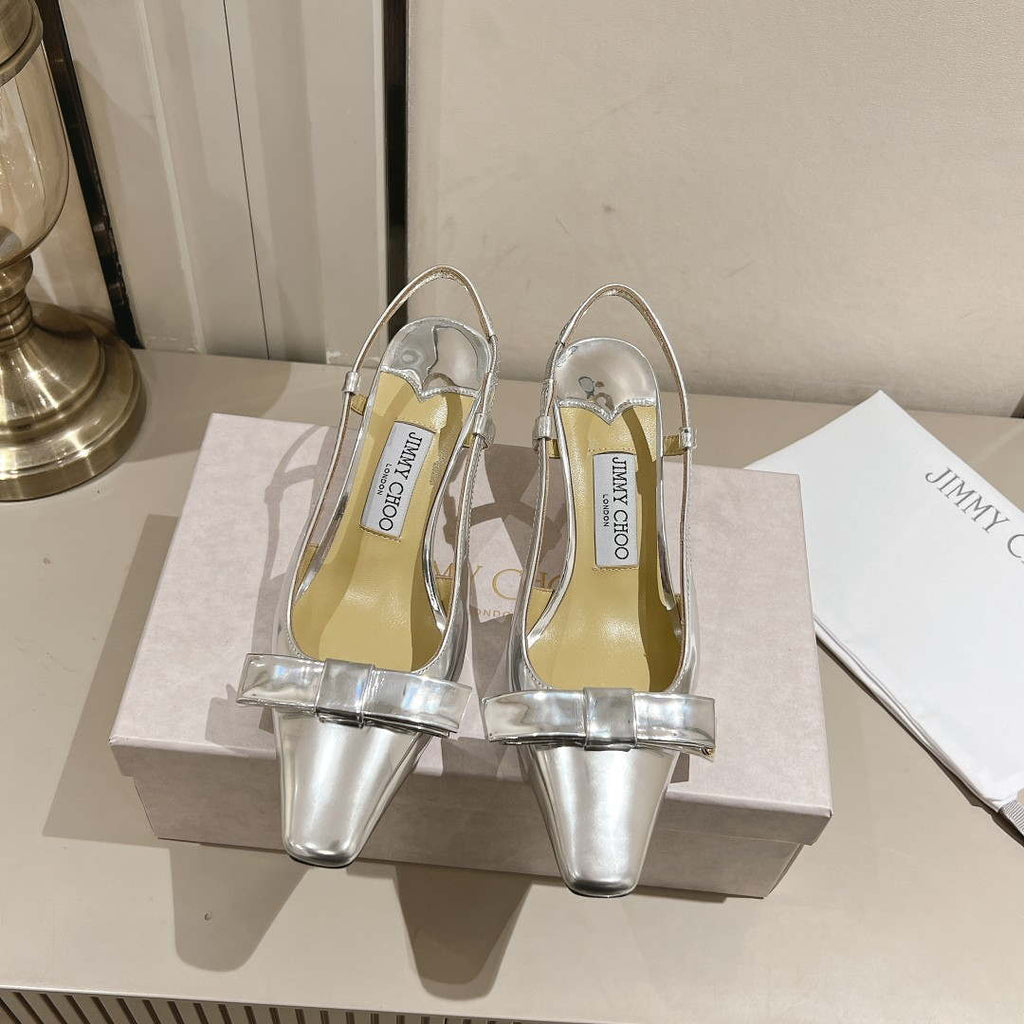 Jimmy Choo 24S ADALEE Bowknot Sling Back Sandals 65mm J10092