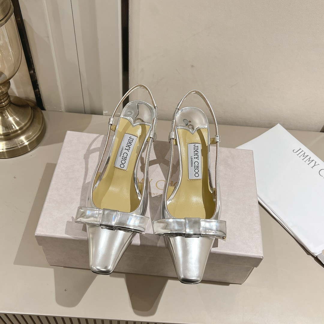 Jimmy Choo 24S ADALEE Bowknot Sling Back Sandals 65mm J10092