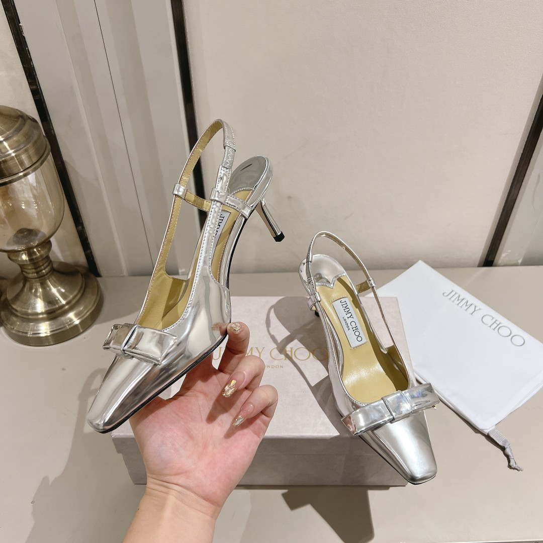 Jimmy Choo 24S ADALEE Bowknot Sling Back Sandals 65mm J10092