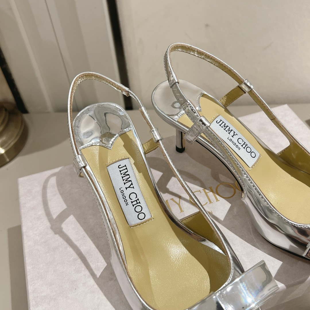 Jimmy Choo 24S ADALEE Bowknot Sling Back Sandals 65mm J10092