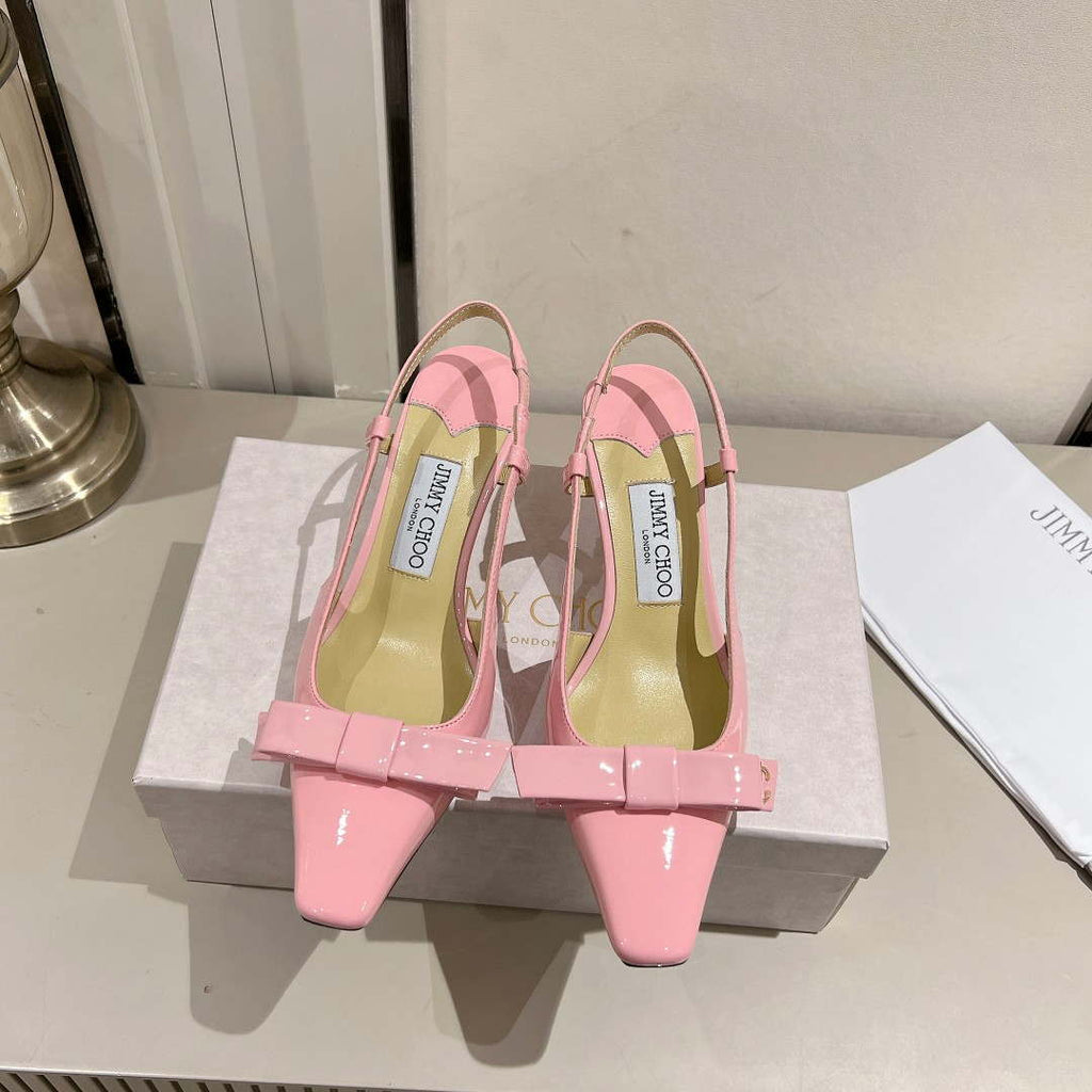 Jimmy Choo 24S ADALEE Bowknot Sling Back Sandals 65mm J10092