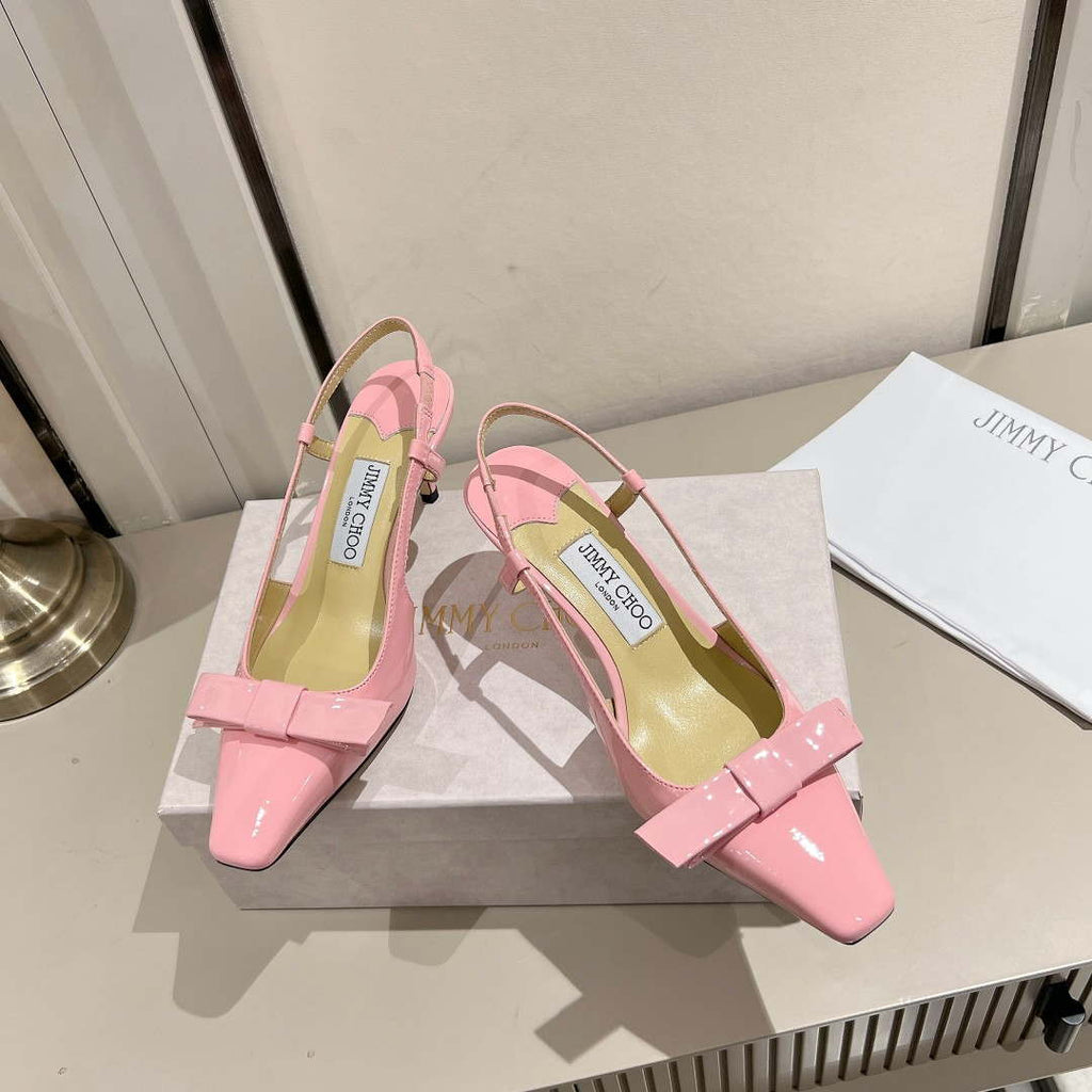 Jimmy Choo 24S ADALEE Bowknot Sling Back Sandals 65mm J10092
