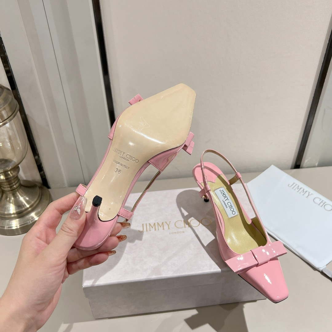 Jimmy Choo 24S ADALEE Bowknot Sling Back Sandals 65mm J10092