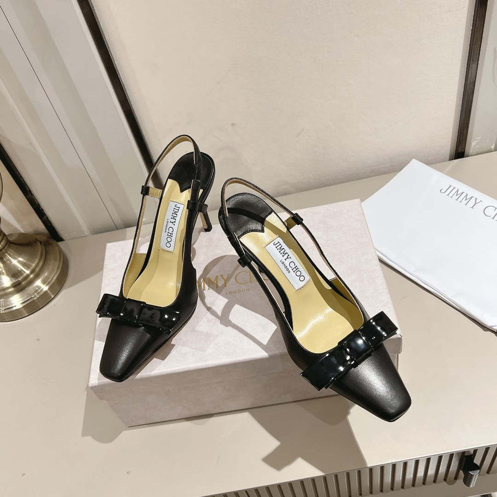 Jimmy Choo 24S ADALEE Bowknot Sling Back Sandals 85mm J10093