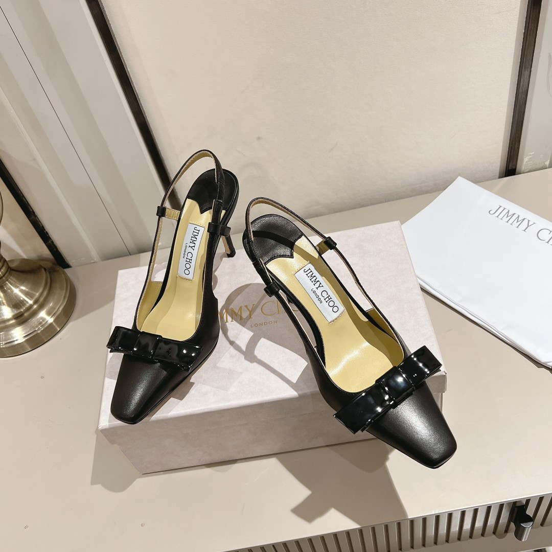 Jimmy Choo 24S ADALEE Bowknot Sling Back Sandals 85mm J10093