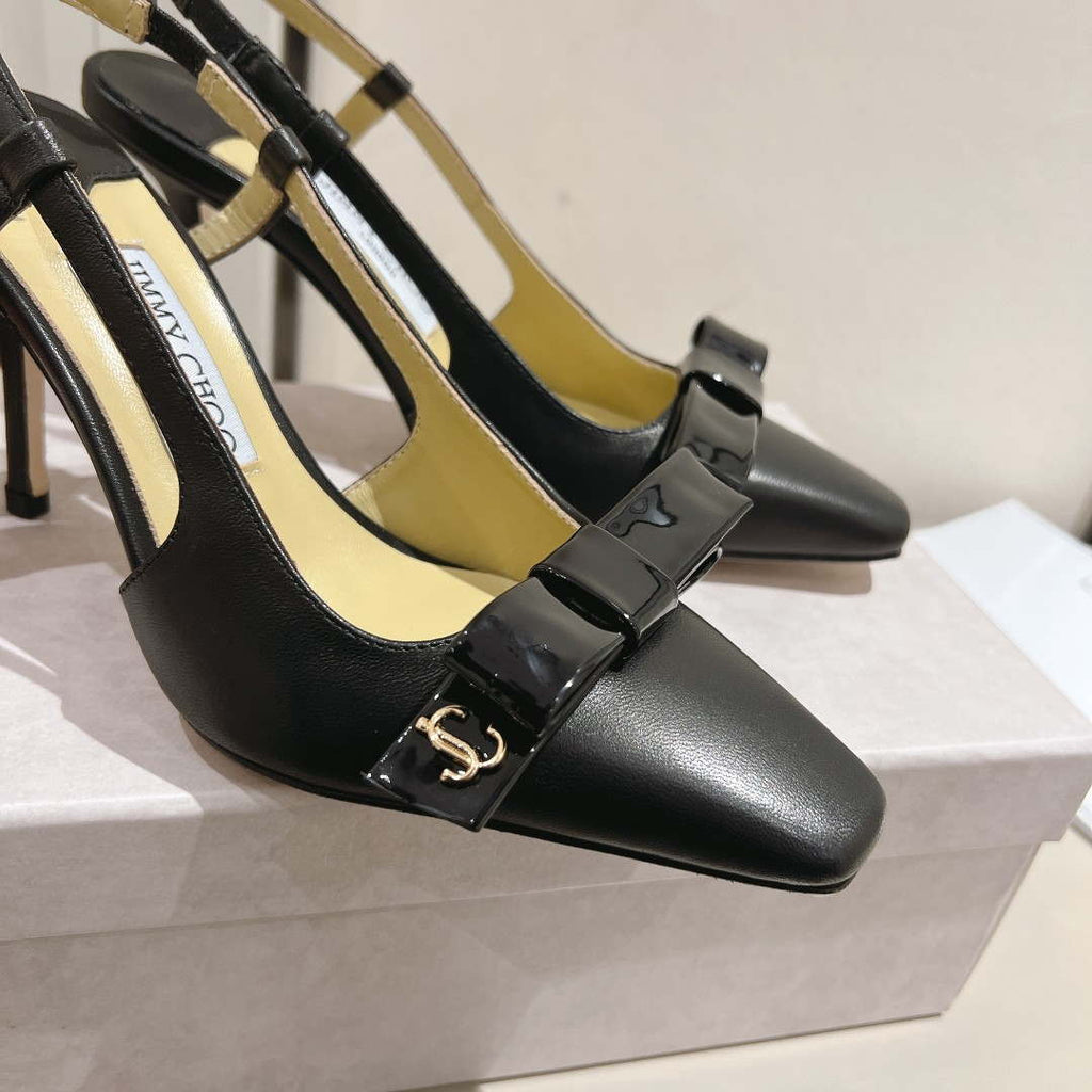 Jimmy Choo 24S ADALEE Bowknot Sling Back Sandals 85mm J10093