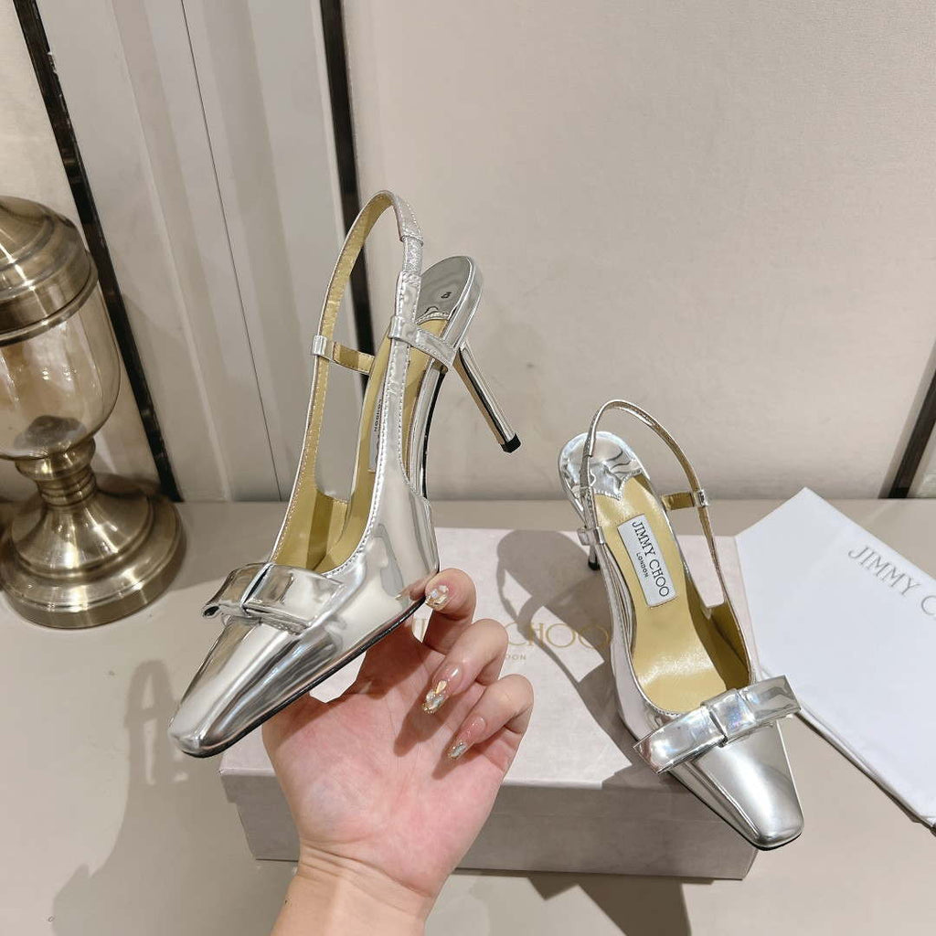 Jimmy Choo 24S ADALEE Bowknot Sling Back Sandals 85mm J10093