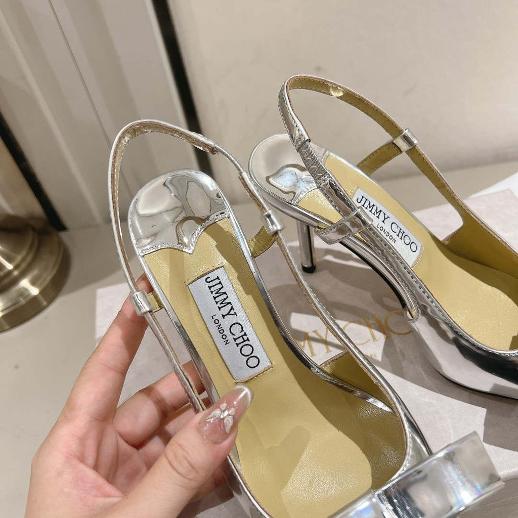 Jimmy Choo 24S ADALEE Bowknot Sling Back Sandals 85mm J10093