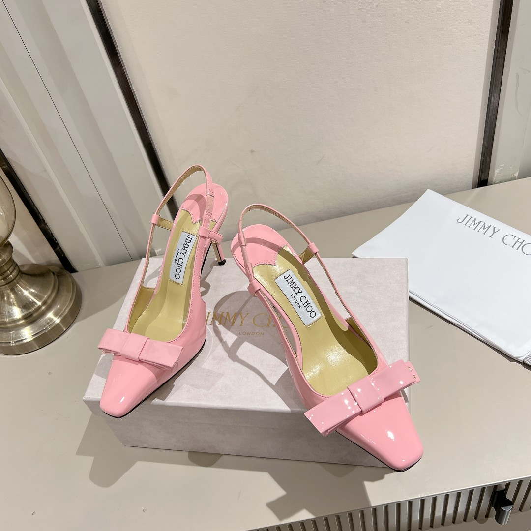 Jimmy Choo 24S ADALEE Bowknot Sling Back Sandals 85mm J10093