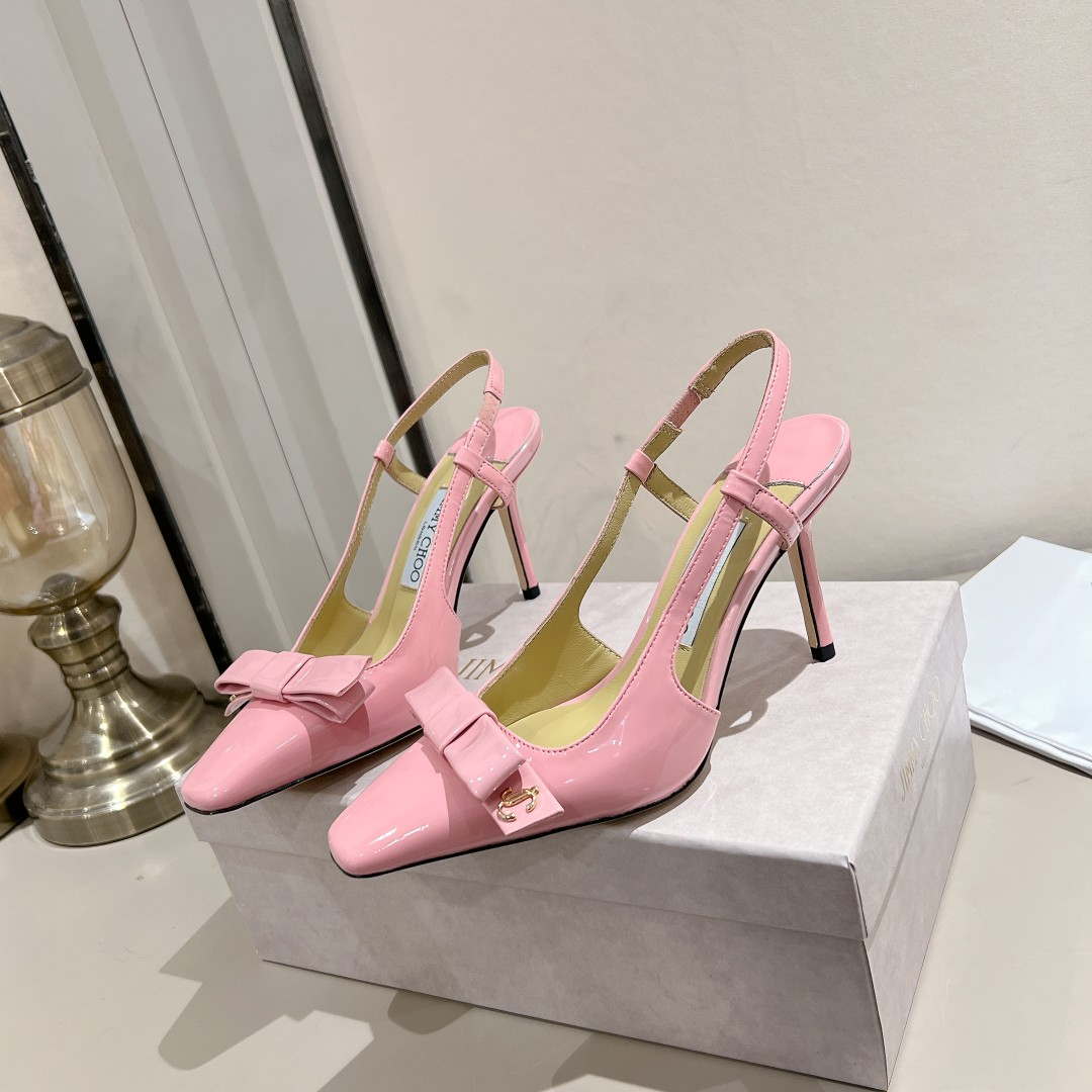 Jimmy Choo 24S ADALEE Bowknot Sling Back Sandals 85mm J10093