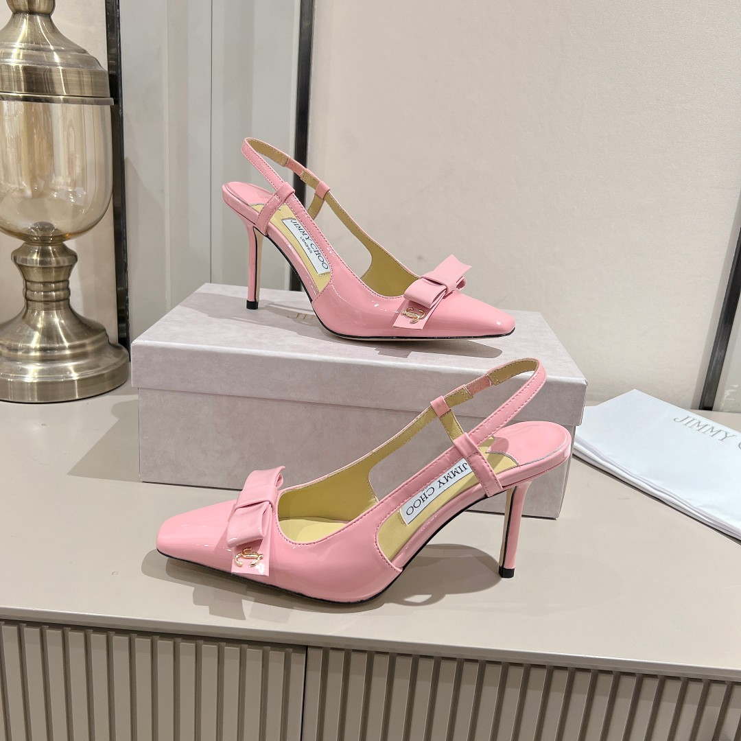 Jimmy Choo 24S ADALEE Bowknot Sling Back Sandals 85mm J10093