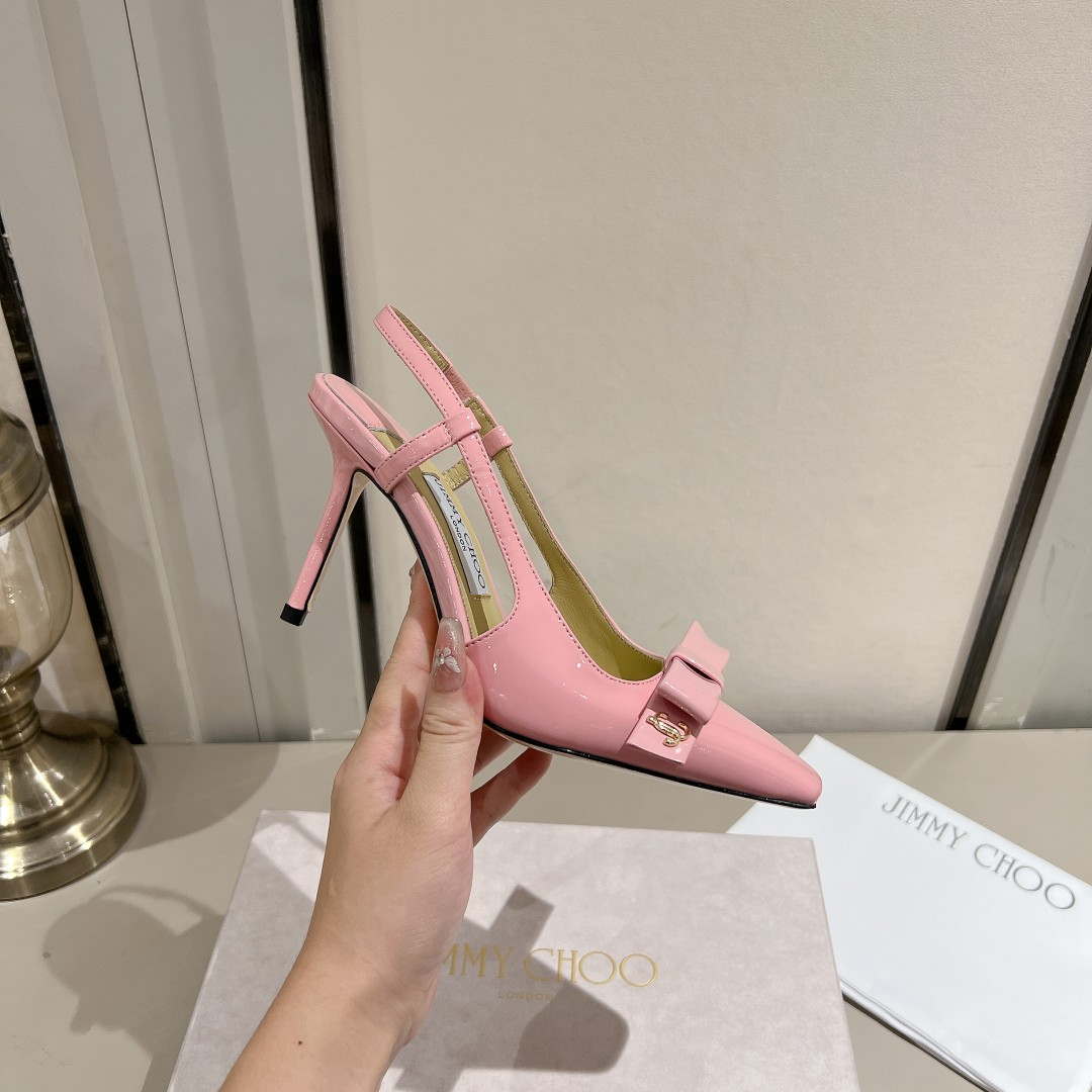 Jimmy Choo 24S ADALEE Bowknot Sling Back Sandals 85mm J10093