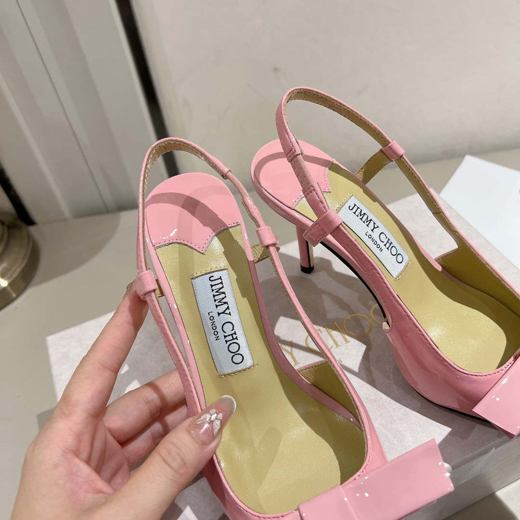 Jimmy Choo 24S ADALEE Bowknot Sling Back Sandals 85mm J10093