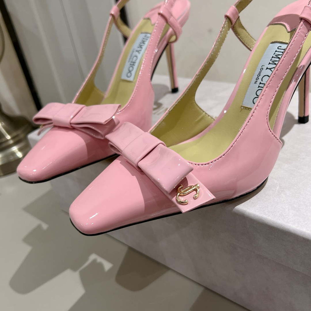 Jimmy Choo 24S ADALEE Bowknot Sling Back Sandals 85mm J10093