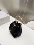 Jimmy Choo Bon Bon Black Velvet Bag BONBONVKK061906 Black