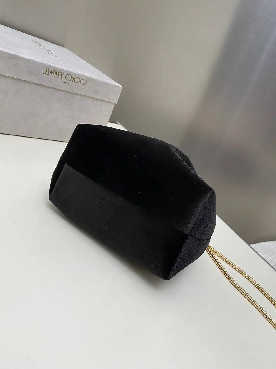 Jimmy Choo Bon Bon Black Velvet Bag BONBONVKK061906 Black