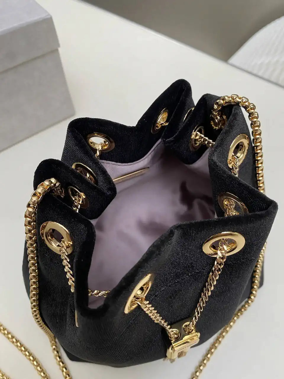 Jimmy Choo Bon Bon Black Velvet Bag BONBONVKK061906 Black