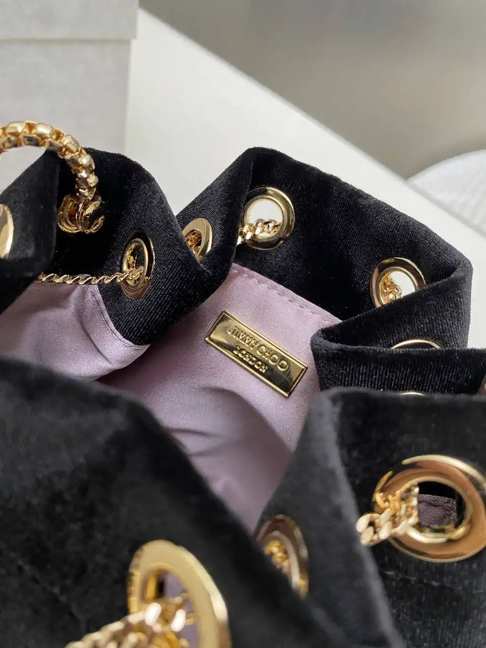 Jimmy Choo Bon Bon Black Velvet Bag BONBONVKK061906 Black